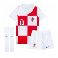 Chorvátsko Luka Modric #10 Domáci Detský futbalový dres ME 2024 Krátky Rukáv (+ trenírky)
